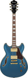 Ibanez Electric Guitar AS73G-PBM Prussian Blue Metallic, Semi Hollow Body