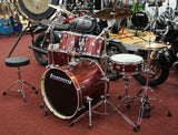 Ludwig Drumset Element Evolution in Red Sparkle inkl. Centent Dolphin Cymbals