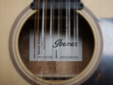 Ibanez Acoustic Guitar 12-String AAD1012E-OPN Open Pore Natural mit Magnetic Pickup