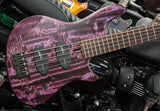 Marleaux Votan 5-String Premium Figured Chestnut in Psychedelic Purple inkl. Softcase