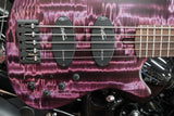 Marleaux Votan 5-String Premium Figured Chestnut in Psychedelic Purple inkl. Softcase