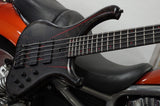 Marleaux Consat Bolt On 5-String Black Burst with Red Sparkle Inlays inkl. Softcase