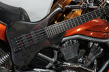 Marleaux Consat Bolt On 5-String Black Burst with Red Sparkle Inlays inkl. Softcase