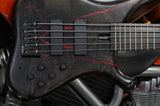 Marleaux Consat Bolt On 5-String Black Burst with Red Sparkle Inlays inkl. Softcase