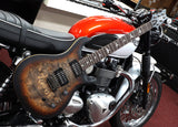 PRS Paul Reed Smith SE Exotic Custom 24-08 Poplar Burl - Charcoal Cherry Midnight Burst - Ltd. Edition, inkl. Gigbag