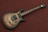 PRS Paul Reed Smith SE Exotic Custom 24-08 Poplar Burl - Charcoal Cherry Midnight Burst - Ltd. Edition, inkl. Gigbag
