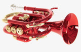 Roy Benson Taschencornet / Taschentrompete PT-101R (Pocket Trumpet) in Rot-Gold, Bb-Stimmung inkl. Softcase