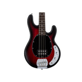 Sterling by Music Man - Sub Series Stingray Ray4 RRBS 4-String in Ruby Red Burst Satin