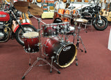 pdp by dw Drumset FS-Series, Red to Black fade - seidenglanz, inkl. Centent Sparks B10 Cymbalsatz