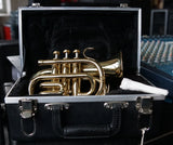 Amati Trompete ATR 314 Bb-Stimmung im Kleinformat (Taschentrompete), goldlackiert, inkl. Hardschalenkoffer