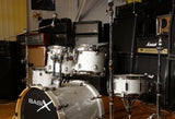 Basix Drumset Custom Silver Sparkle Darkchrom Hardware