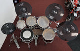 Centent Whisper Low Volume Cymbalsatz in Schwarz, kompletter Satz mit 14" HH, 16", 18", 20"