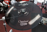 Centent Whisper Low Volume Cymbalsatz in Schwarz, kompletter Satz mit 14" HH, 16", 18", 20"