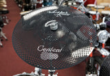 Centent Whisper Low Volume Cymbalsatz in Schwarz, kompletter Satz mit 14" HH, 16", 18", 20"