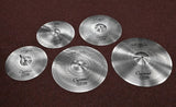 Centent Whisper Low Volume Cymbalsatz in Silver satin, kompletter Satz mit 14" HH, 16", 18", 20"
