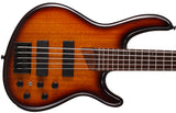 Cort E-Bass 5-String Artisan B5 Tobacco Burst, Bartolini PUs, aktiv Elektronik