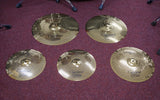 Centent Whisper Low Volume Cymbalsatz in Gold hochglanz, kompletter Satz mit 14" HH, 16", 18", 20"