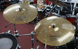 Centent Whisper Low Volume Cymbalsatz in Gold hochglanz, kompletter Satz mit 14" HH, 16", 18", 20"