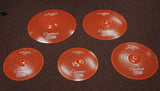 Centent Whisper Low Volume Cymbalsatz in Rot, kompletter Satz mit 14" HH, 16", 18", 20"