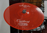 Centent Whisper Low Volume Cymbalsatz in Rot, kompletter Satz mit 14" HH, 16", 18", 20"