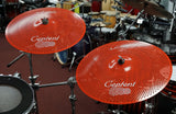 Centent Whisper Low Volume Cymbalsatz in Rot, kompletter Satz mit 14" HH, 16", 18", 20"