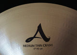 Zildjian Avedis A Medium Thin Crash 17" B20 Cymbal / Becken