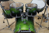 Sonor Drumset Essential Force in Emerald Green Burst, Birch Shells (Birkenholzkessel), inkl. Hardwaresatz - Occasion