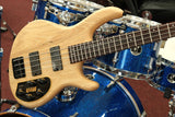 Cort E-Bass Action DLX AS-4 OPN Open Pore Natural mit Markbass MB-1 Elektronik