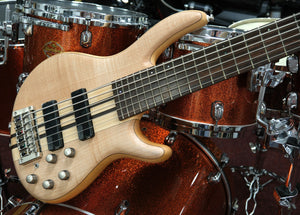 Cort E-Bass 6-String Artisan A6-FMMH Natural open pore, Bartolini Pickups, aktive Elektronik