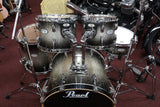 Pearl Drumset Vision in Silver-Black Burst Sparkle inkl. Hardware (ohne Becken) - Birkenholzkessel