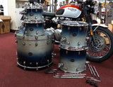 Mapex Drumset SR628XU Saturn Studioease Shellset 5-teilig, Teal Blue Fade, ohne Snaredrum, ohne Hardware, ohne Cymbals