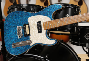 Chandler Electric Guitar Metro Deluxe Custom Shop in Blue Supersparkle - Joe Perry Signature (Aerosmith) Jahrgang 1996