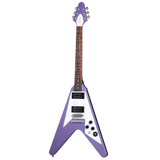 Epiphone by Gibson Electric Guitar Kirk Hammett Flying V 1979 in Purple Metallic inkl. Koffer