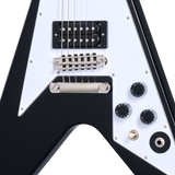 Epiphone by Gibson Electric Guitar Kirk Hammett Flying V 1979 in Schwarz inkl. Koffer