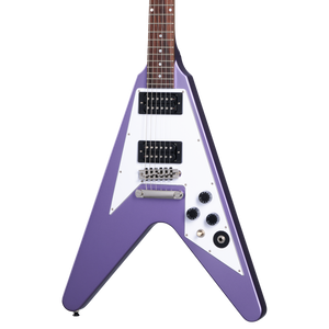 Epiphone by Gibson Electric Guitar Kirk Hammett Flying V 1979 in Purple Metallic inkl. Koffer