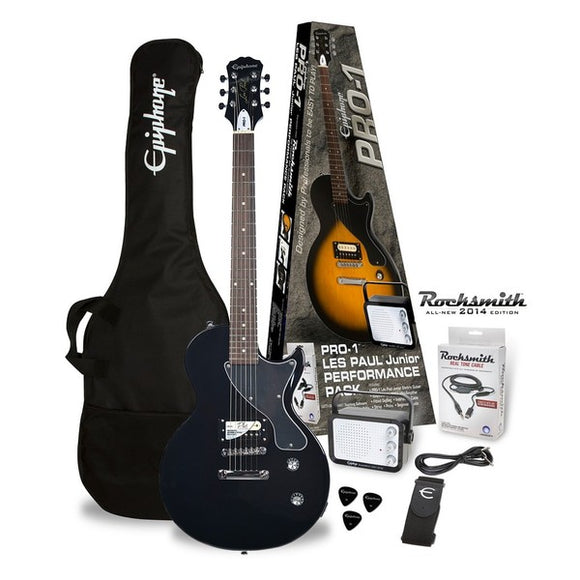 Epiphone by Gibson Electric Guitar Les Paul Junior Performance Pack (schwarz)