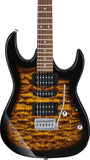 Ibanez E-Gitarren Package GRX70QA-SB Sunburst / E-Gitarre, Verstärker, Gurt, Kabel, Stimmgerät und Gigbag
