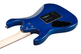 Ibanez E-Gitarren Package GRX70QA-TBB Transparent Blue Burst / E-Gitarre, Verstärker, Gurt, Kabel, Stimmgerät und Gigbag