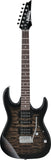 Ibanez E-Gitarren Package GRX70QA-TKS Transparent Black / E-Gitarre, Verstärker, Gurt, Kabel, Stimmgerät und Gigbag