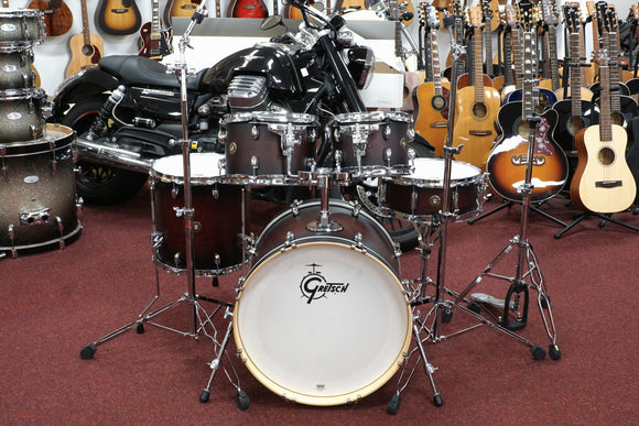 Gretsch Drumset Catalina Maple 5-teilig, Satin Deep Cherry Burst, inkl. Gibraltar Hardware, ohne Cymbals