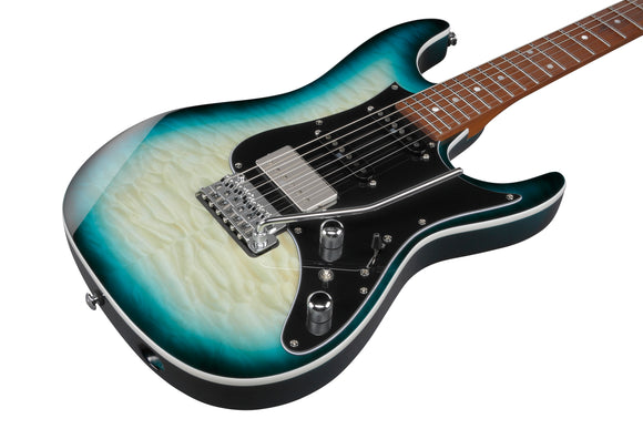 Ibanez Electric Guitar AZ24P1QM-DOB Premium Deep Ocean Blonde, inkl. Gigbag