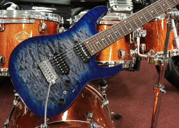 Ibanez Electric Guitar AZ427P2QM-TUB Twilight Blue Burst Premium 7-String inkl. Gigbag