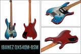 Ibanez Electric Guitar QX54QM-BSM Blue Sphere Burst Matte, inkl. Gigbag