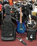 Ibanez E-Gitarren Package GRX70QA-TBB Transparent Blue Burst / E-Gitarre, Verstärker, Gurt, Kabel, Stimmgerät und Gigbag