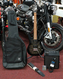 Ibanez E-Gitarren Package GRX70QA-TKS Transparent Black / E-Gitarre, Verstärker, Gurt, Kabel, Stimmgerät und Gigbag