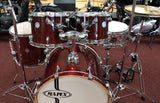 Mapex Drumset Horizon inkl. Sabian Cymbals und Hardwaresatz, Bordeaux mit sichtbarer Holzstruktur, Occasion