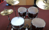 Mapex Drumset Horizon inkl. Sabian Cymbals und Hardwaresatz, Bordeaux mit sichtbarer Holzstruktur, Occasion