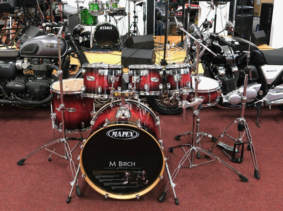 Mapex Drumset M-Birch (Birkenkessel) in Black Forrest Cherry Burst - inkl. Hardware - ohne Cymbals