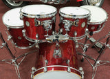 Mapex Drumset Meridian (Birkenkessel) Occasion / Mahogany Red-Brown transparent - inkl. Hardware - ohne Cymbals