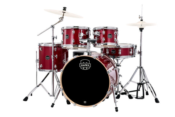 Mapex Drumset VE5044FT Venus Fusion Set, Crimson Red Sparkle mit Hardwaresatz, ohne Cymbals